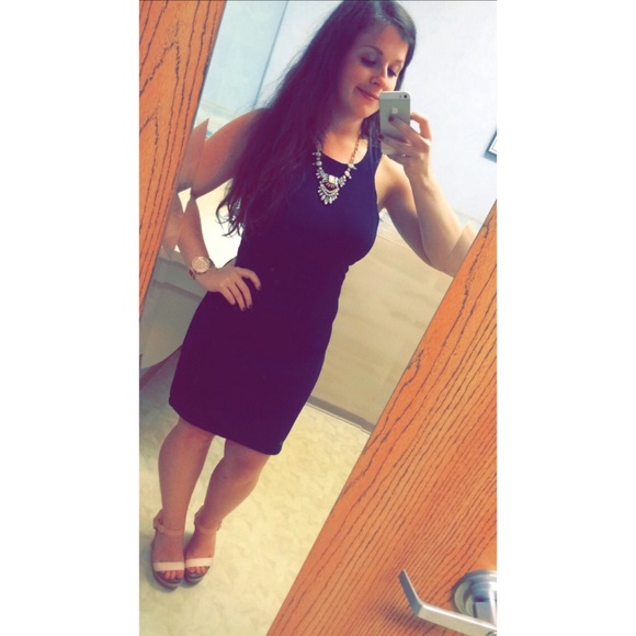 Navy Racer Back Dress 🌃 - Picture 2 of 8